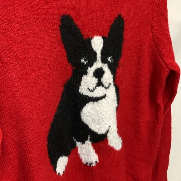 Cupcakes And Cashmere Red French Bulldog Crewneck Sweater Size M - Picture 5 of 12